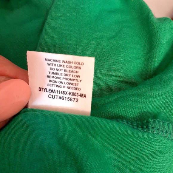 Kim & Cami  Sleeveless Top With Ruffle accents Green XL - Picture 3 of 10